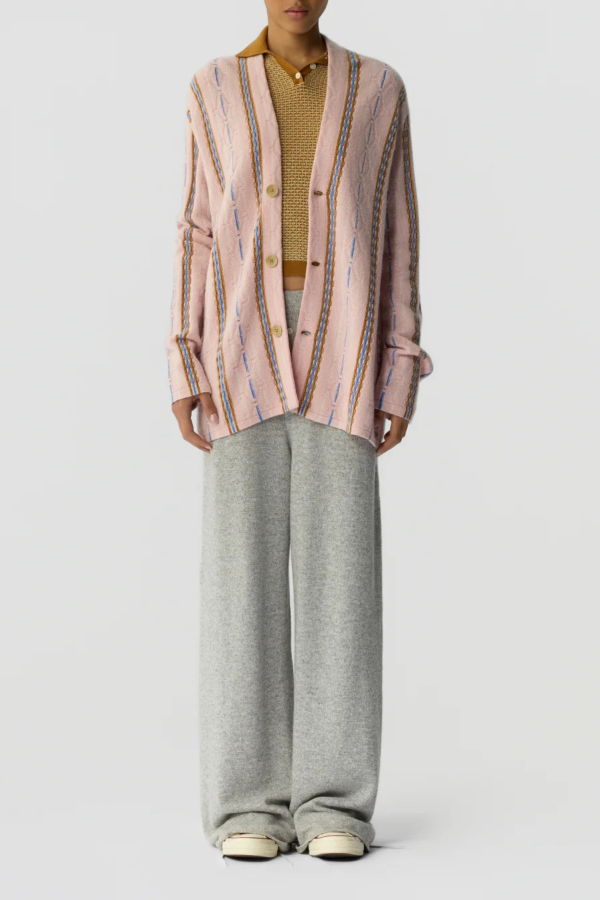Guest in Residence Baja Oversized Cardigan Cardigan - Pink Combo