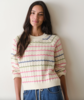 Marine Layer Rainbow Stripe Mina Pointelle Sweater - Thumbnail 1