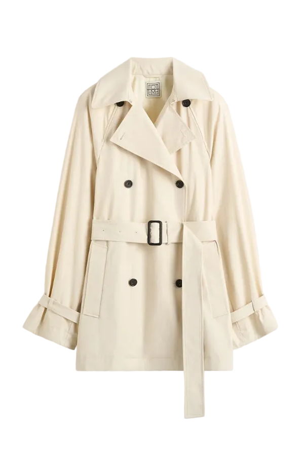 Totême Washed Cotton Trench Coat - Stone