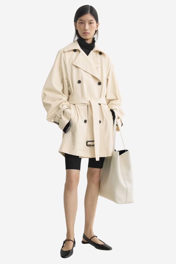 Totême Washed Cotton Trench Coat - Stone