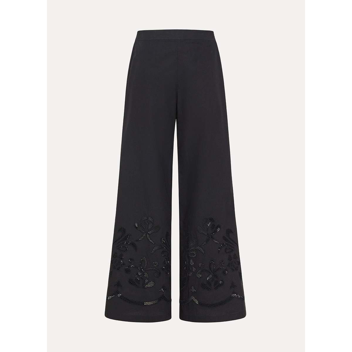 Forte Forte Lunamaris Embroidery Co Popline Cropped Pants - Avorio - Image 1 of 1