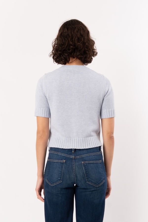 Lilla P. Elbow Sleeve Button Cardigan - Clearwater