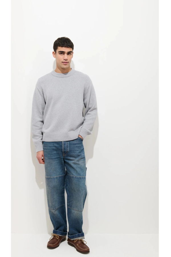 Alex Mill Gabriel Crewneck Sweater - Heather Grey