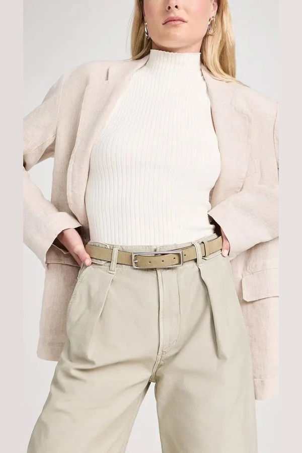 Lillie Alexander Boutique Rag & Bone Light Olive Suede Belt - Light Olive Suede