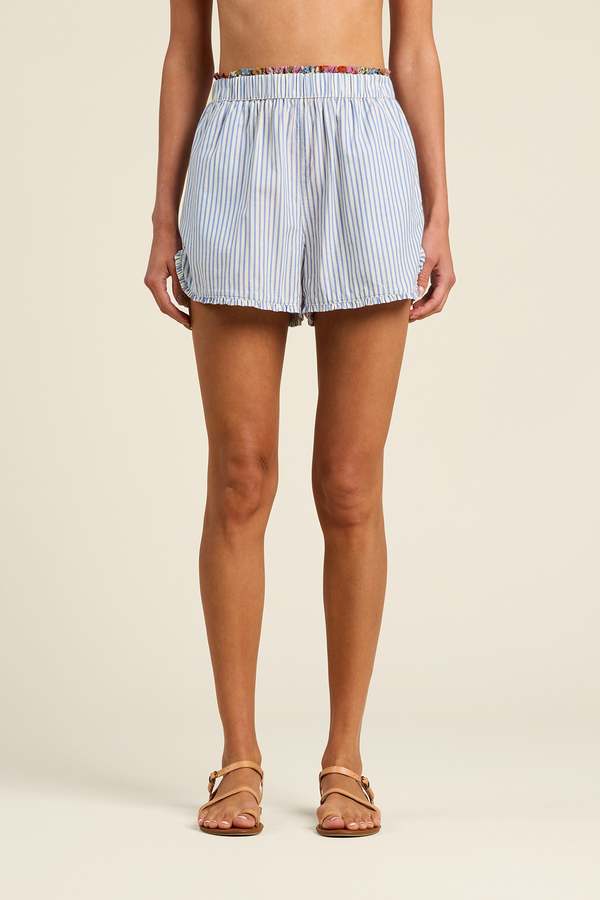Trovata Lucille Seaside Short Shorts - Seaside Stripe