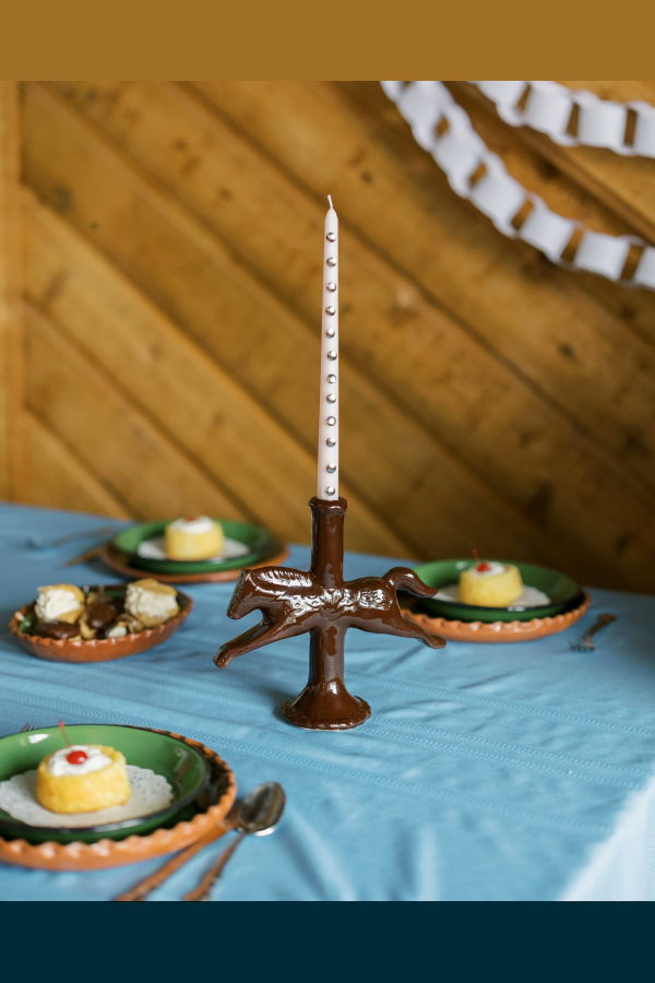 St. Bingo Horse Candlestick Holder