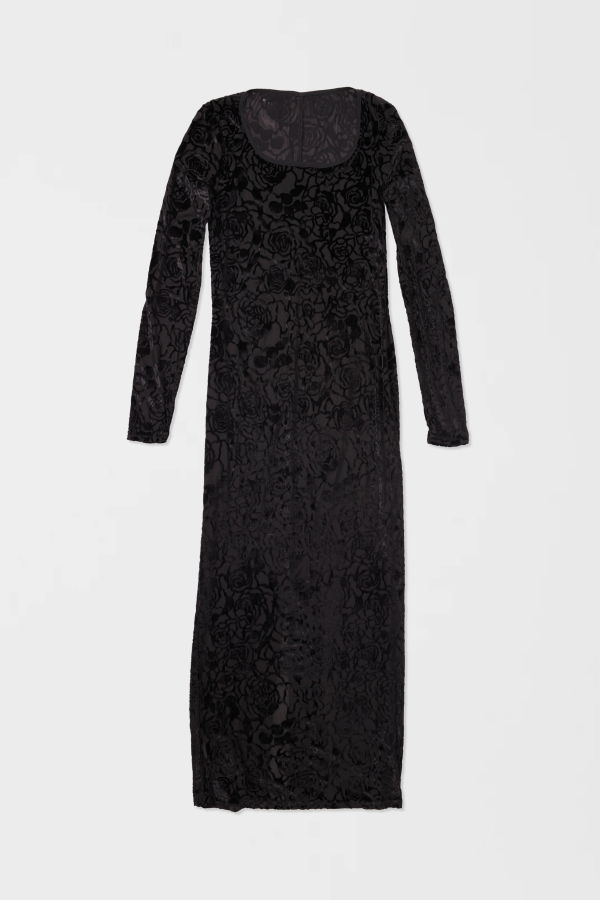 Simone Wild Velvet Rose Devoré Dress