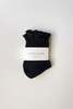 Le Bon Shoppe Ruffled Hugger Crew Socks - Black - Thumbnail 4