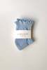 Le Bon Shoppe Ruffled Hugger Crew Socks - Periwinkle/Red - Thumbnail 6