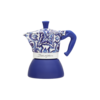 Bialetti X Dolce&Gabbana Mediterranean Moka Induction 4 Cup Coffee Maker - Blue - Thumbnail 1