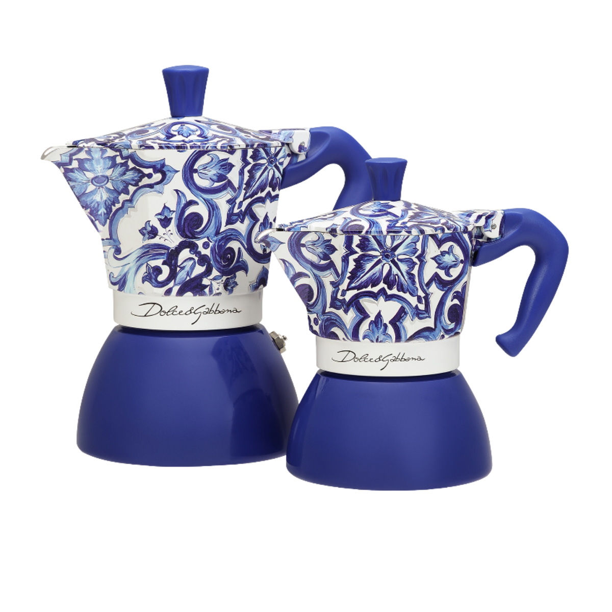 Bialetti X Dolce&Gabbana Mediterranean Moka Induction 4 Cup Coffee Maker - Blue - Image 4 of 6