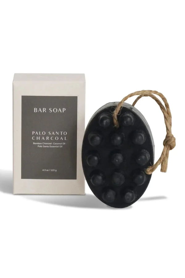 Cedar and Myrrh Palo Santo + Charcoal Bar Soap