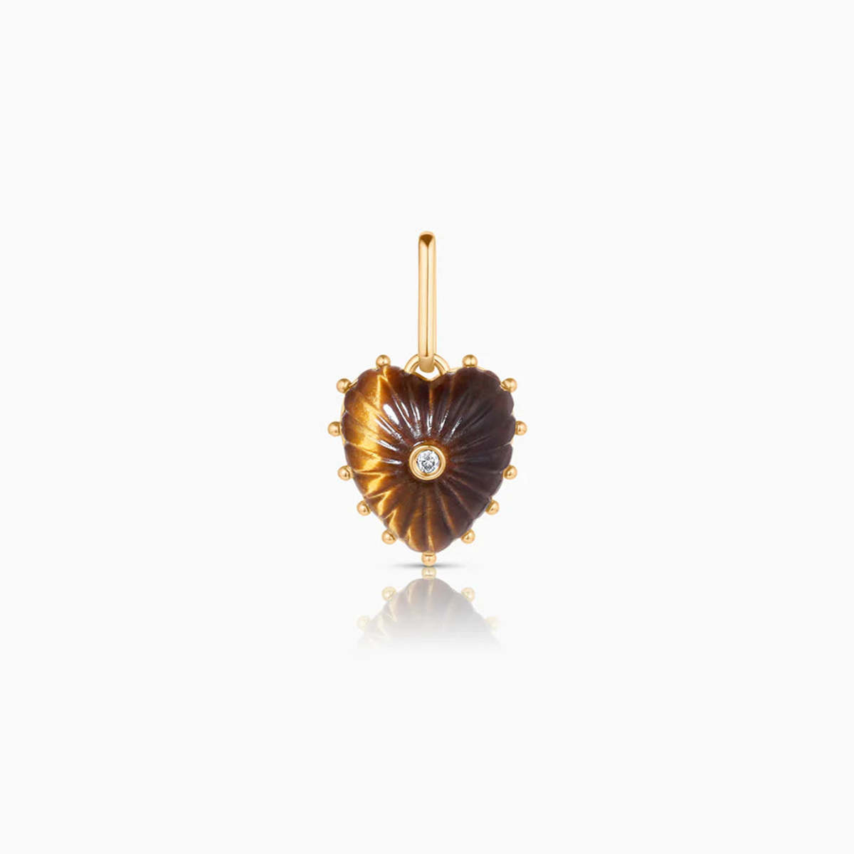 Thatch Isabel Tiger's Eye Heart Necklace - Image 3 of 3