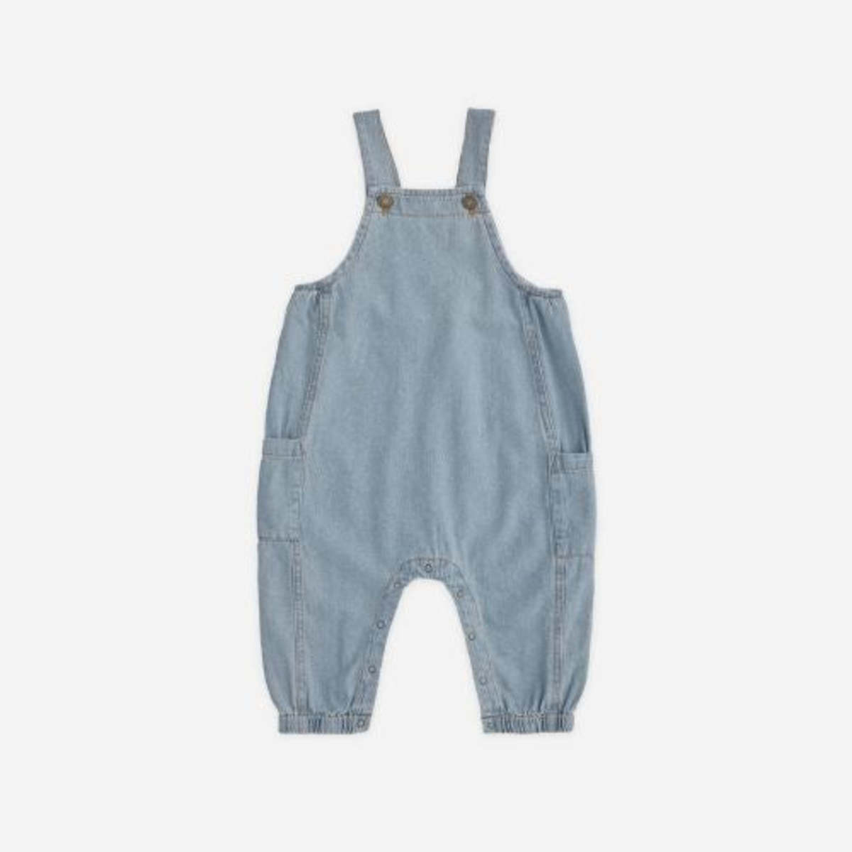 KIDS Rylee + Cru Cargo Baby Overall - Washed Blue - Image 3 of 3