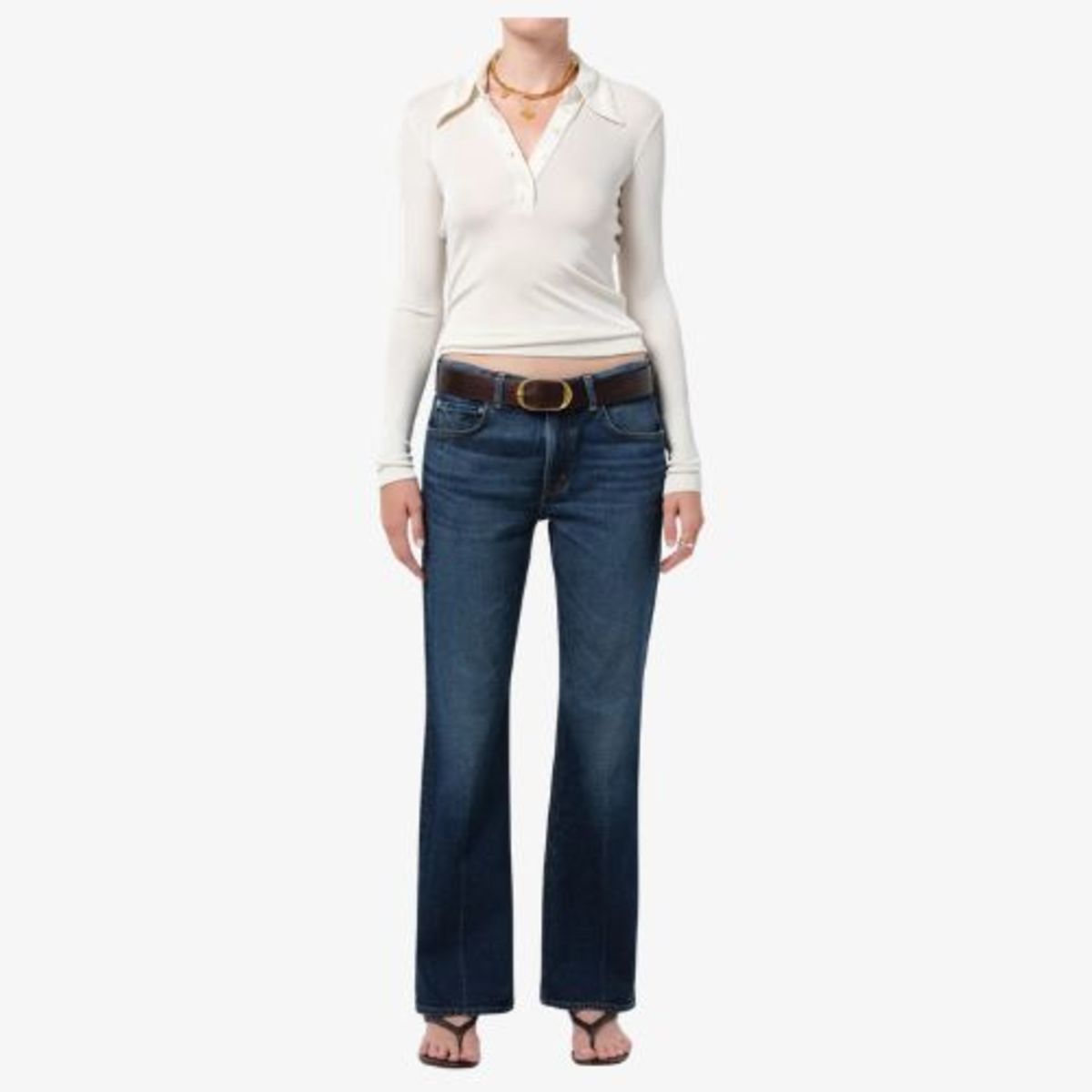 Citizens of Humanity Genova Low Rise Boot Jeans - Sutherland (Dark Indigo) - Image 2 of 3