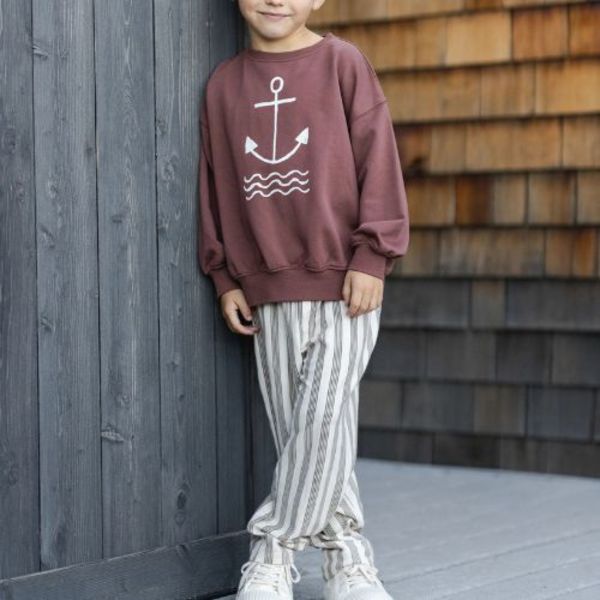 KIDS Rylee + Cru Rory Pant - Brown Stripe