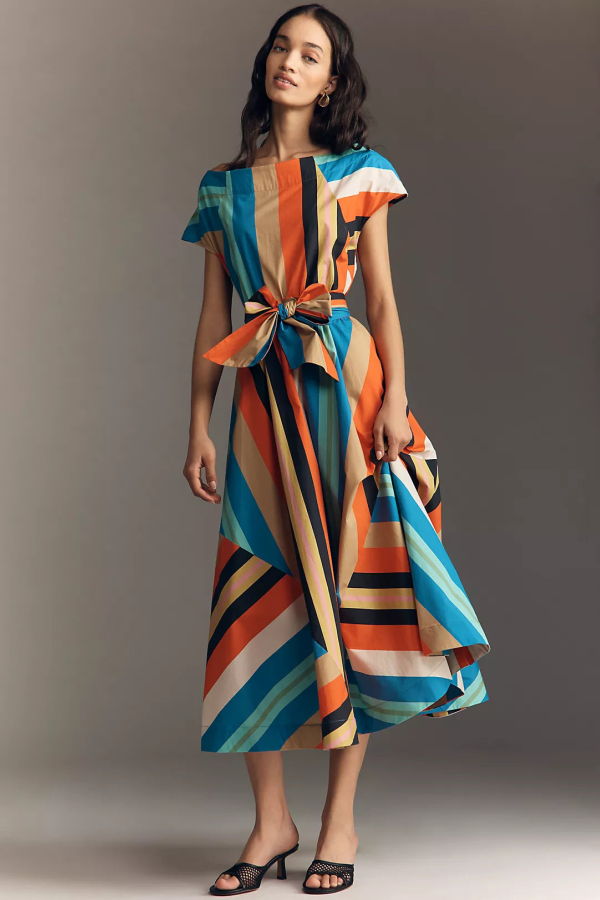 Hope for Flowers Flared Dress - Stripes