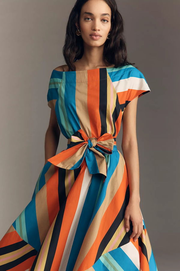 Hope for Flowers Flared Dress - Stripes