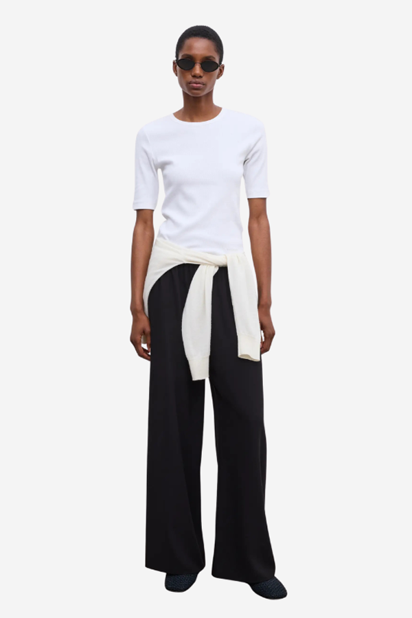 House of Dagmar Fluid Crepe Trousers - Black