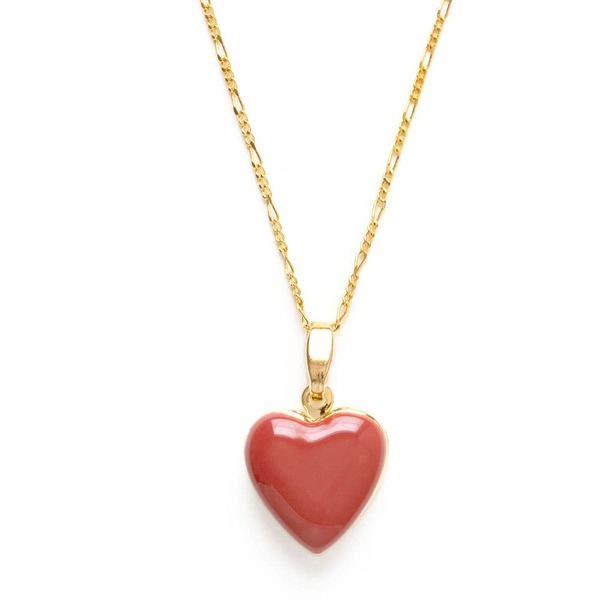 Amano Studio Large Enamel Heart Locket Necklace