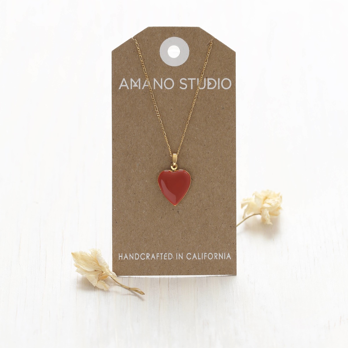 Amano Studio Large Enamel Heart Locket Necklace - Image 2 of 2