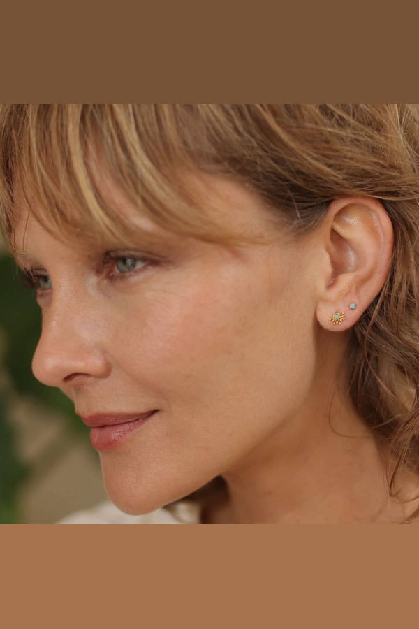 Amano Studio Rays of Light Stud Earrings: Turquoise