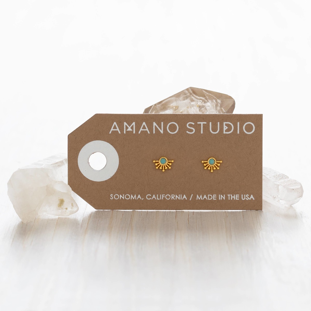 Amano Studio Rays of Light Stud Earrings: Turquoise - Image 3 of 3