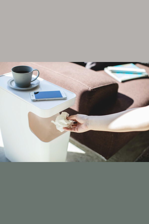 Yamazaki Home Side Table Trash Can