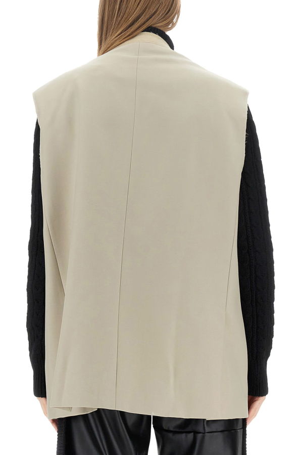 MM6 Maison Margiela Single-breasted Vest - Beige