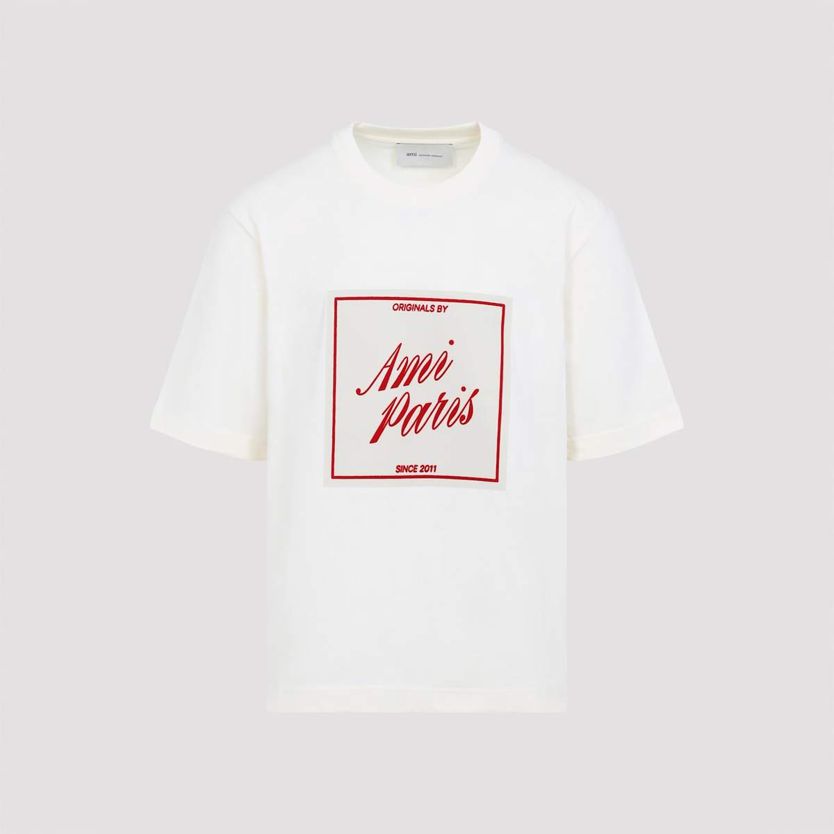 Ami Alexandre Mattiussi Boxy Fit Short Sleeve T-Shirt - Blanc Creme - Image 1 of 5