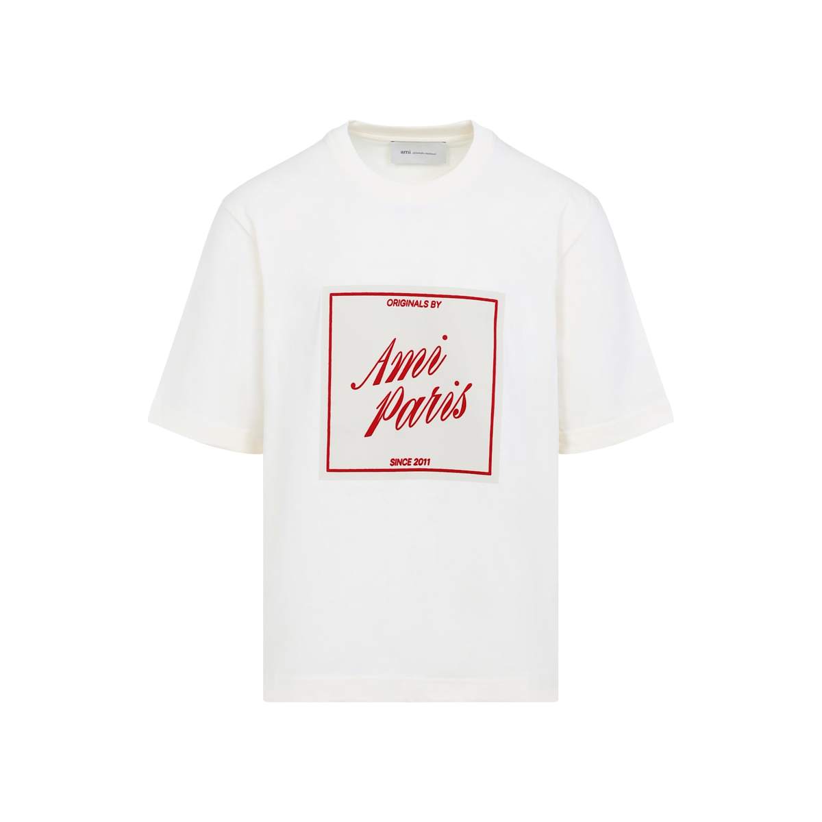 Ami Alexandre Mattiussi Boxy Fit Short Sleeve T-Shirt - Blanc Creme - Image 2 of 5