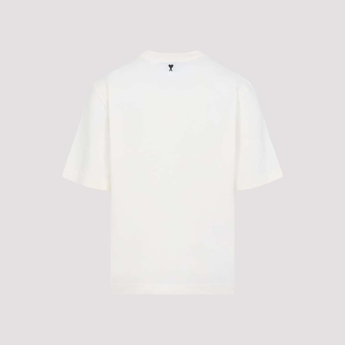 Ami Alexandre Mattiussi Boxy Fit Short Sleeve T-Shirt - Blanc Creme - Image 4 of 5
