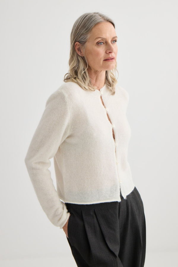 Laing Home Alpaca Cropped Cardigan