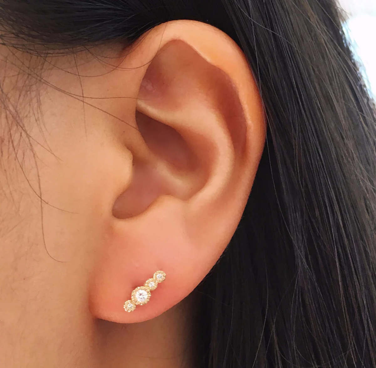 Jennie Kwon Designs Diamond Journey Stud Earring - Image 2 of 4