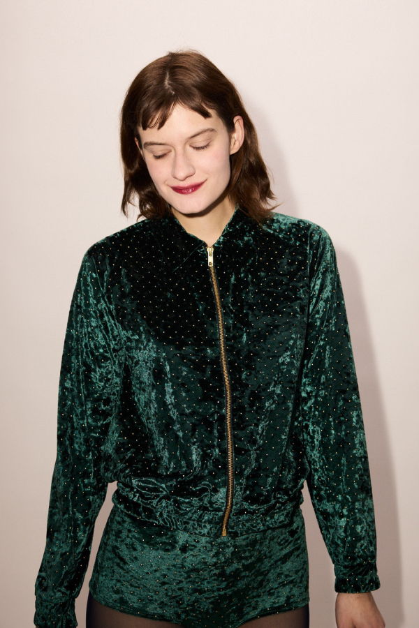Simone Wild Blouson Jacket - Bottle Green