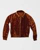 Simone Wild Crushed Velvet Blouson Jacket - Rust - Thumbnail 3