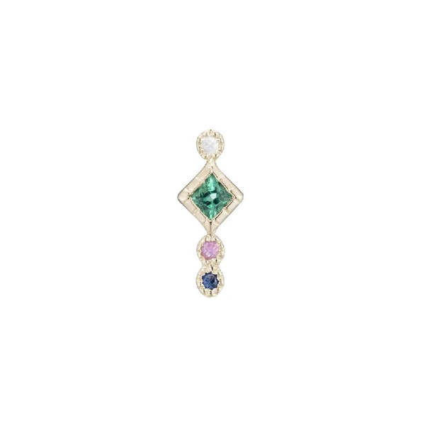 Jennie Kwon Designs Emerald Journey Stud Earring (Single)