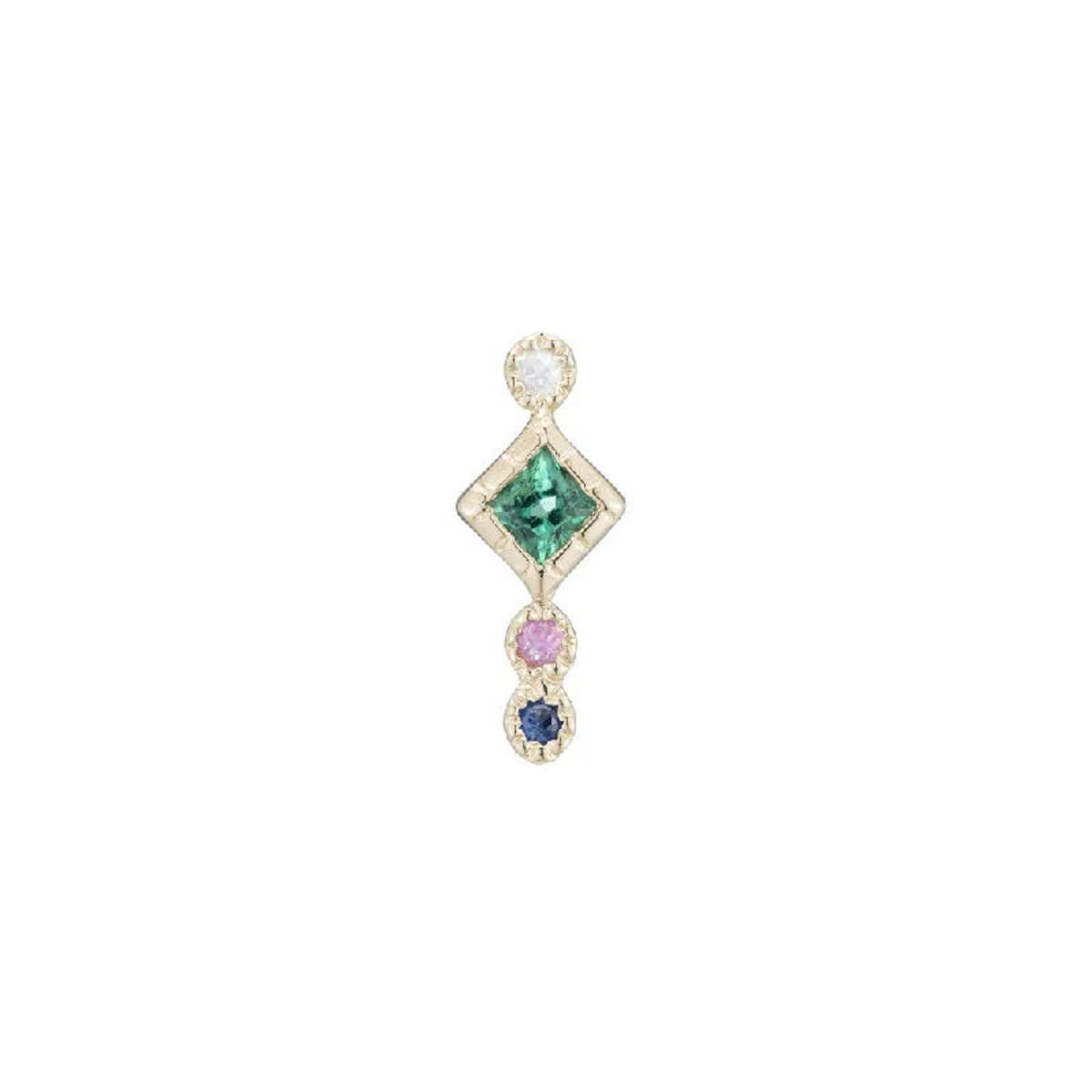 Jennie Kwon Designs Emerald Journey Stud Earring (Single) - Image 1 of 2