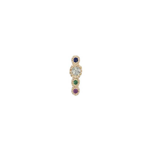 Jennie Kwon Designs Journey Green Sapphire Stud Earring (Single)