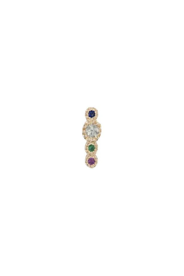 Jennie Kwon Designs Journey Green Sapphire Stud Earring (Single)