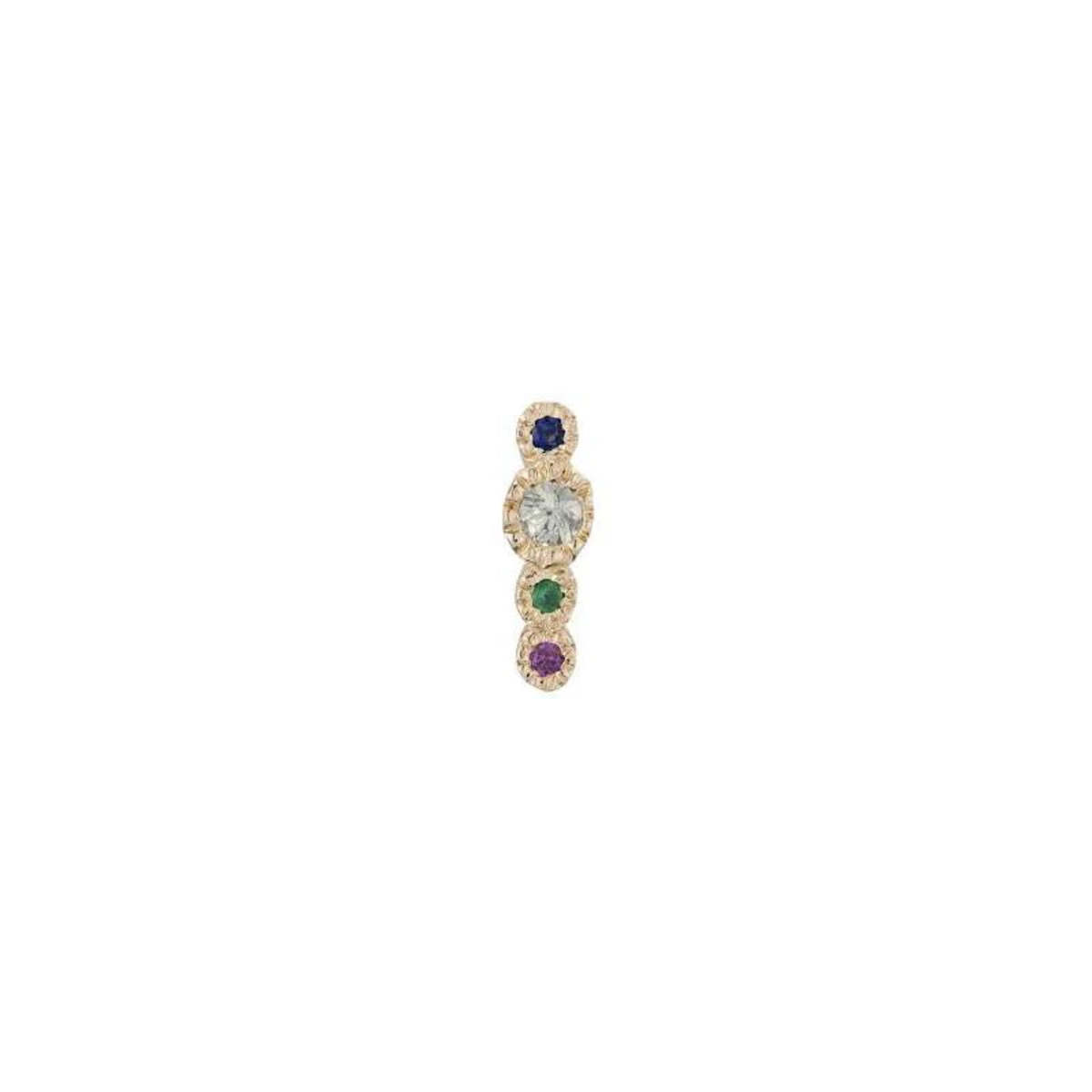 Jennie Kwon Designs Journey Green Sapphire Stud Earring (Single) - Image 1 of 2