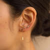 Jennie Kwon Designs Journey Green Sapphire Stud Earring (Single) - Thumbnail 2