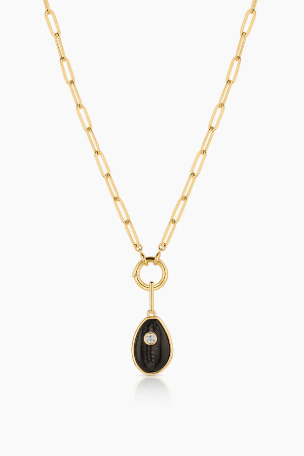 Thatch Cowrie Onyx Charm