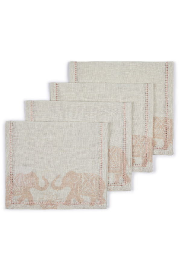 Majka & Co Garden Elephant Cocktail Napkins (Set of 4)