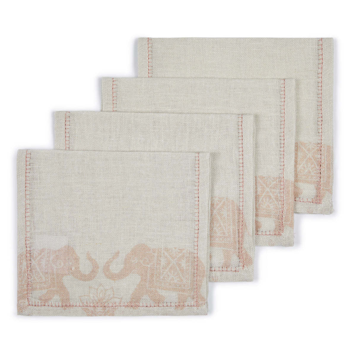 Majka & Co Garden Elephant Cocktail Napkins (Set of 4) - Image 2 of 5
