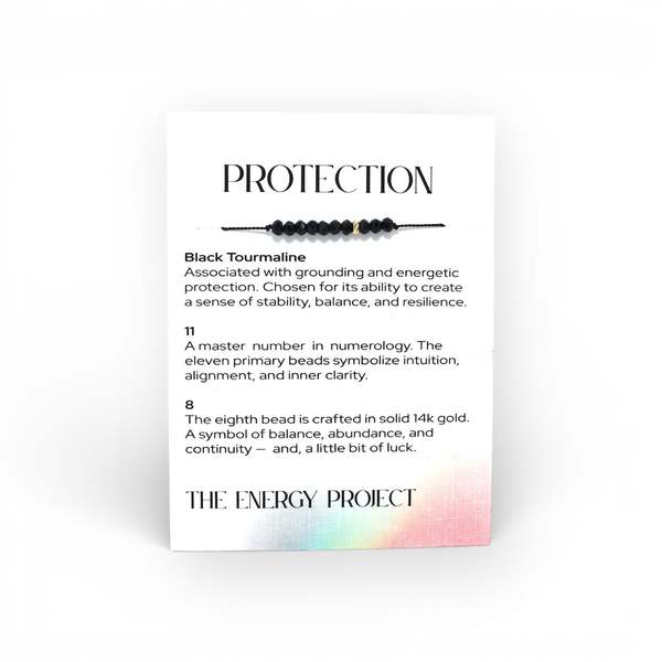 C. GRASSI The Energy Project Bracelet Protection - Black Tourmaline/Solid 14K Gold Bead