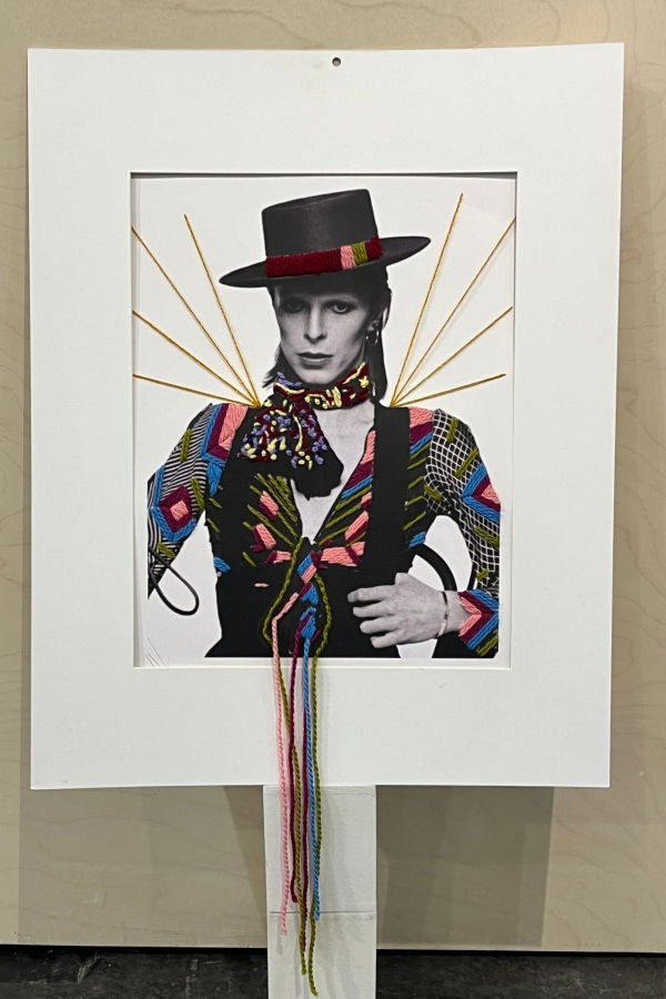 Victoria Villasana David Bowie Textile Art Wall Art