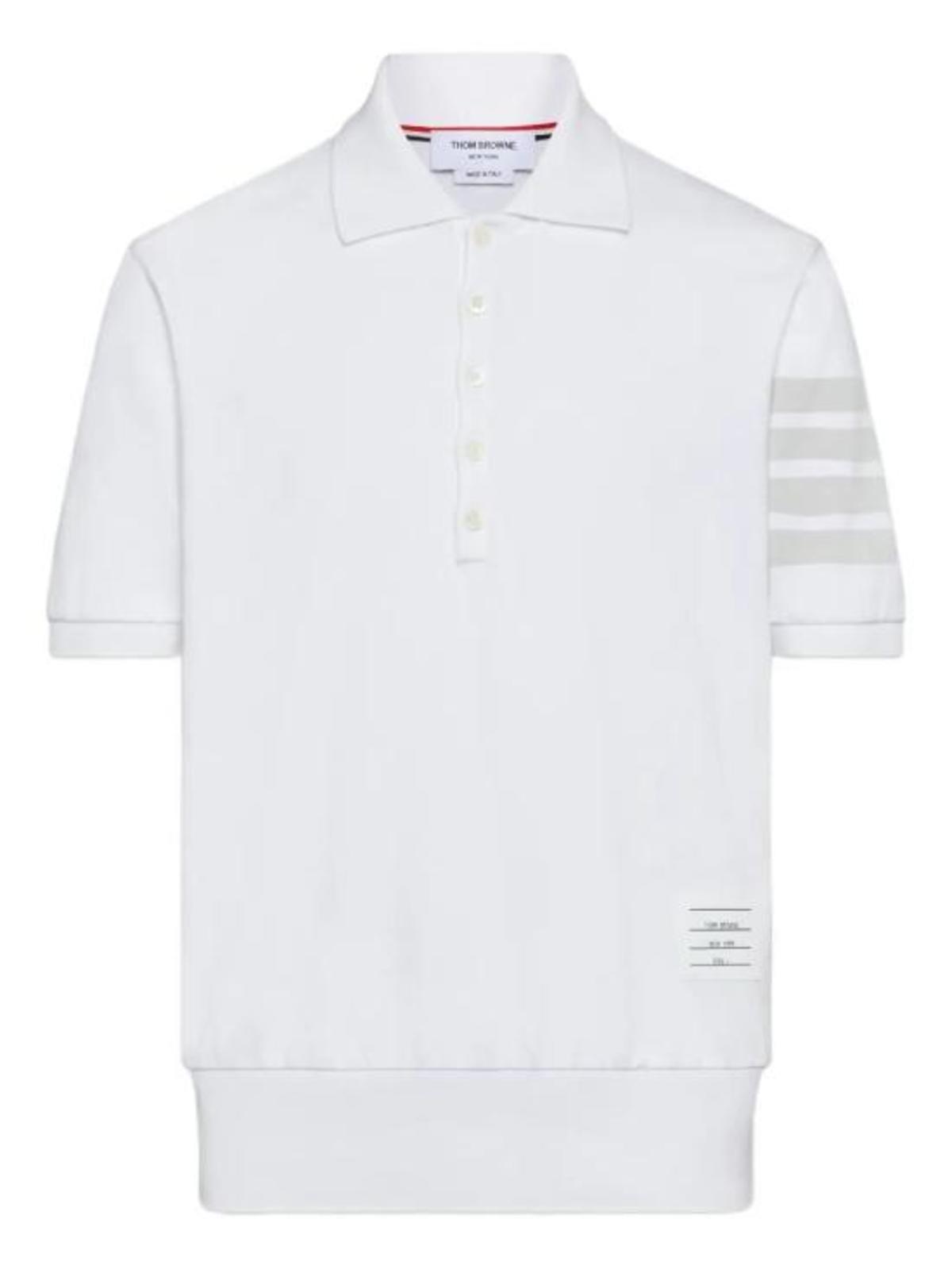 thom browne 4 Polo Shirt - White - Image 1 of 5