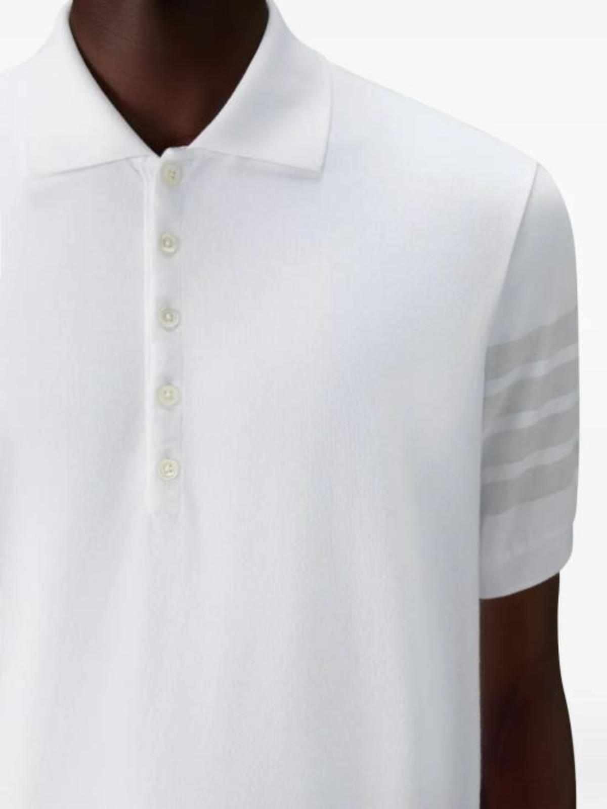 thom browne 4 Polo Shirt - White - Image 2 of 5