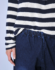 A Punto B Navy Natural Striped Sweater - Thumbnail 5